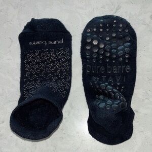 Pure Barre Black Barre/Grip Socks with Multicolored Glitter, Size S/M